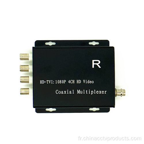 Multiplexeur vidéo coaxial 4 canaux HD-CVI / TVI / AHD